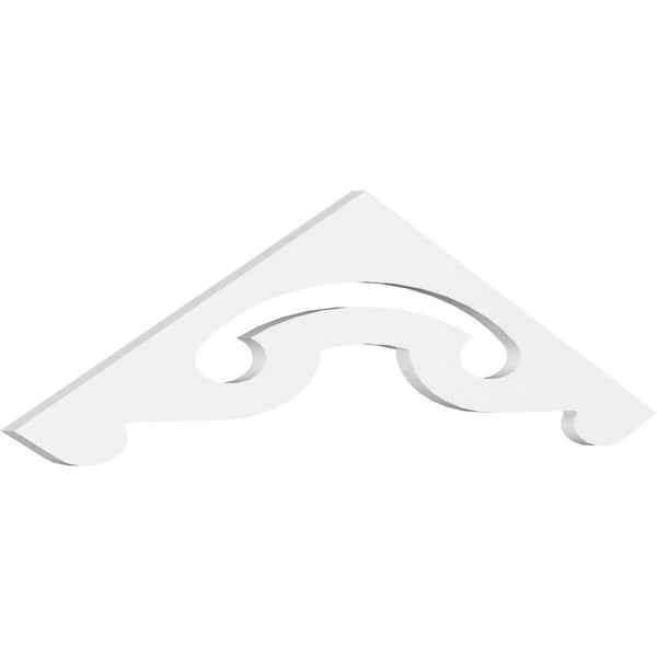Ekena Millwork 1 in. x 48 in. x 12 in. (6/12) Pitch Northwest Gable Pediment Architectural Grade PVC Moulding