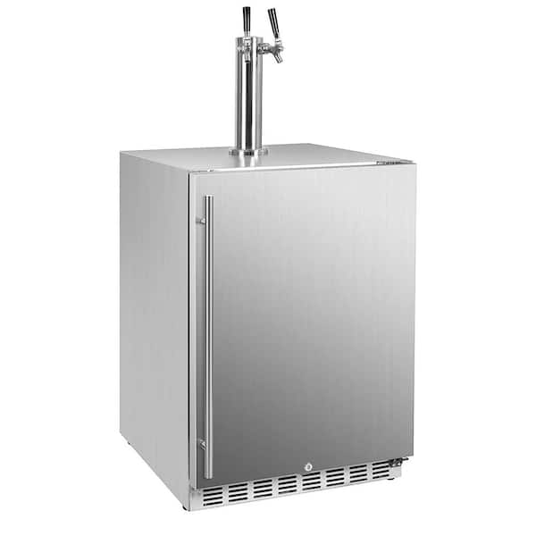 ICEJUNGLE Full Size Kegerator Outdoor Tap Draft Beer Dispenser, Stainless Steel