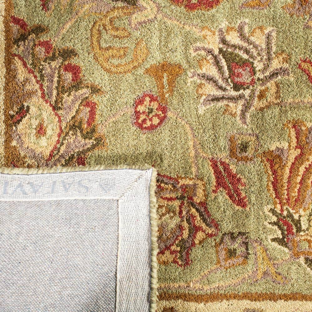 Heritage Green and Gold Hand-Tufted Wool Area Rug 2' x 3'