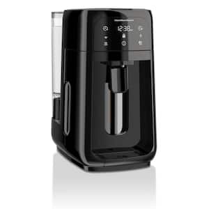 One Press Dispensing Black 12-Cup Drip Coffee Maker
