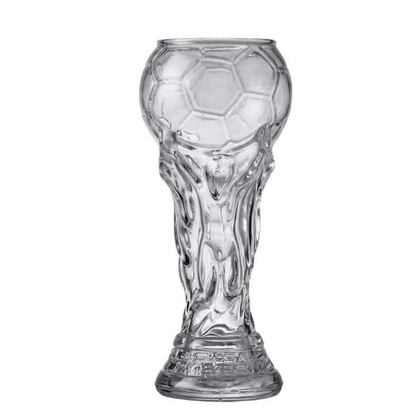 16 oz. World Cup Beer Glass, Clear Hercules Cup Soccer Tumbler, Drinking Cup for Football Game Party