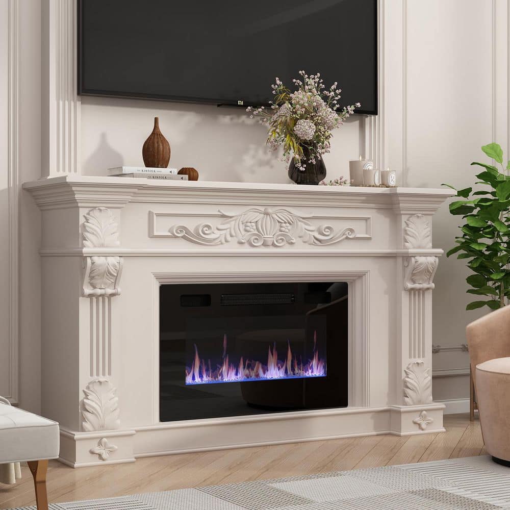 WIAWG 30 in. Wall-Mount, Recessed Electric Fireplace in