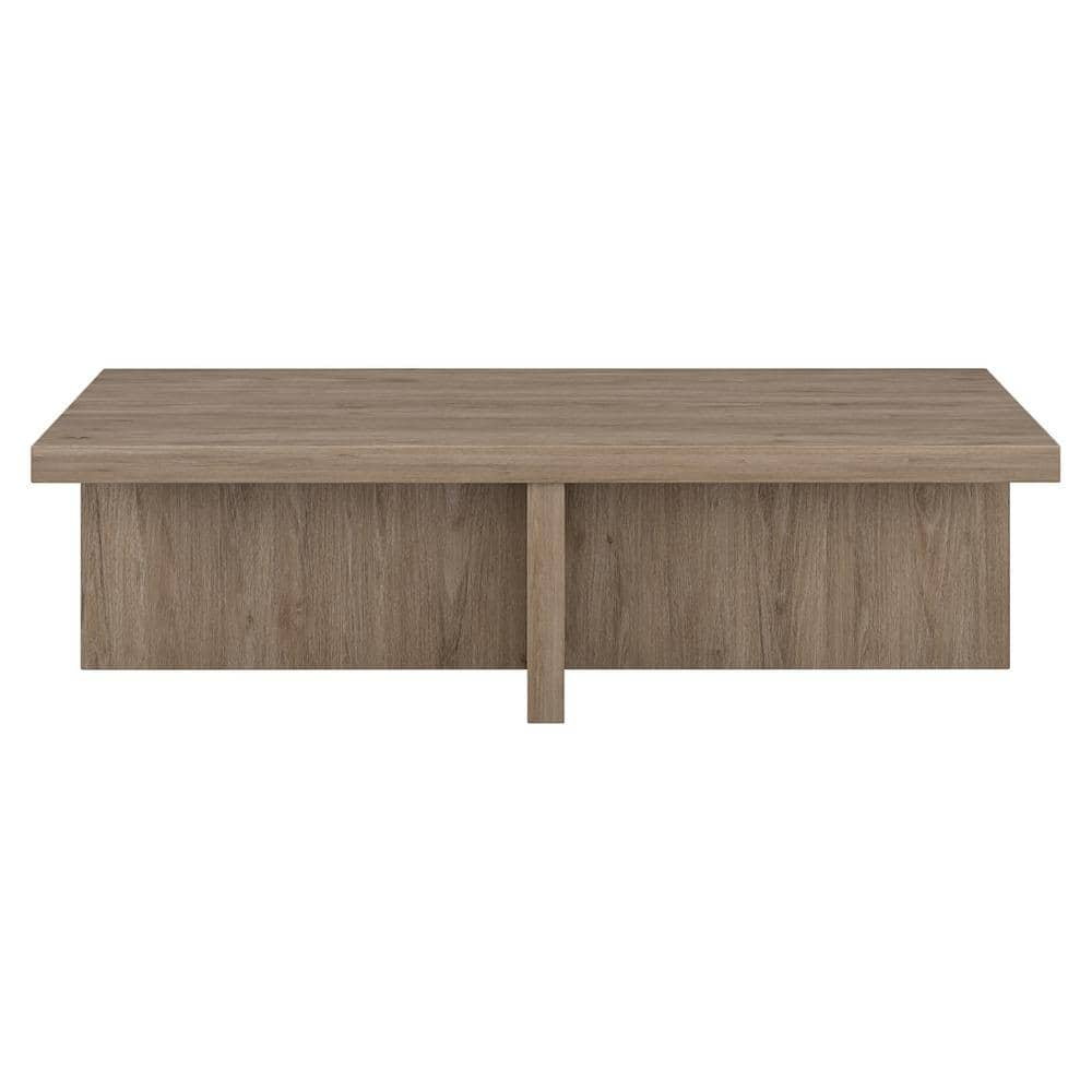 Elna 54 in. Antiqued Gray Oak Rectangle MDF Top Coffee Table