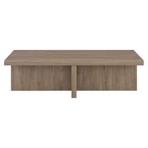 Elna 54 in. Antiqued Gray Oak Rectangle MDF Top Coffee Table