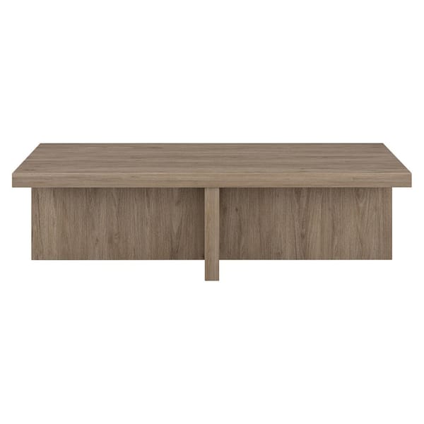 Meyer&Cross Elna 54 in. Antiqued Gray Oak Rectangle MDF Top Coffee Table
