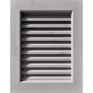 29 in. x 39 in. Rectangular Primed Smooth Western Red Cedar Wood Paintable Gable Louver Vent