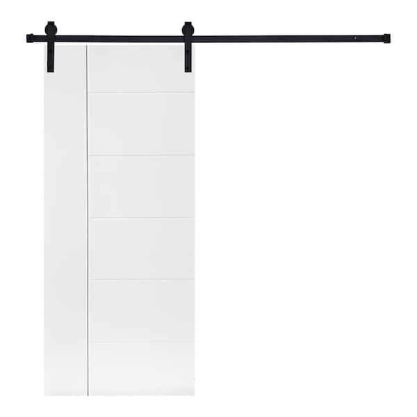 AIOPOP HOME Modern Honeycomb Designed 64 in. x 80 in. MDF Panel White  Painted Double Sliding Barn Door with Hardware Kit MC1564X80DWT - The Home  Depot