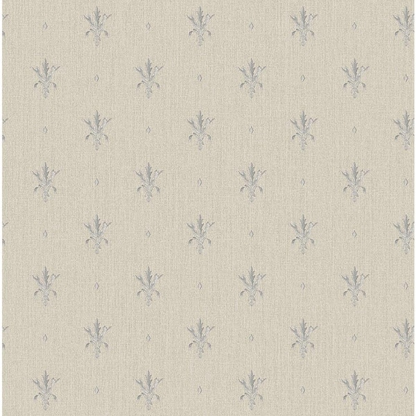Unbranded Ornamenta 2-Greige/Grey Italian Motif Non-Pasted Vinyl on Paper Material Wallpaper Roll (Covers 57.75 sq.ft.)