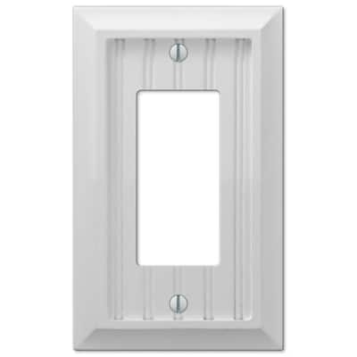Cottage White 1-Gang Decorator/Rocker Composite Wall Plate (4-Pack)