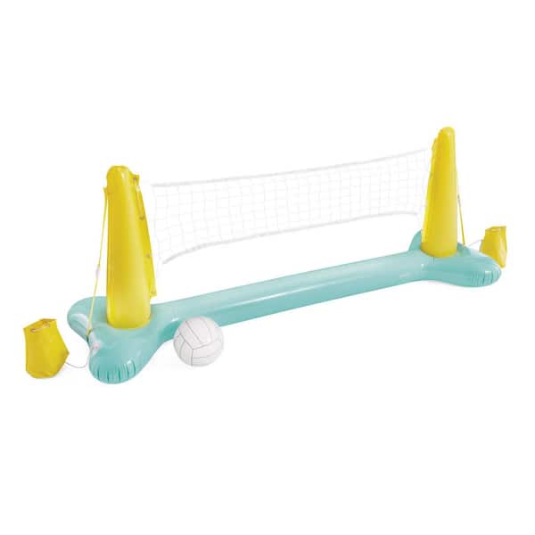 Inflatable Floating Swimming Pool Toys Volleyball Game in Green