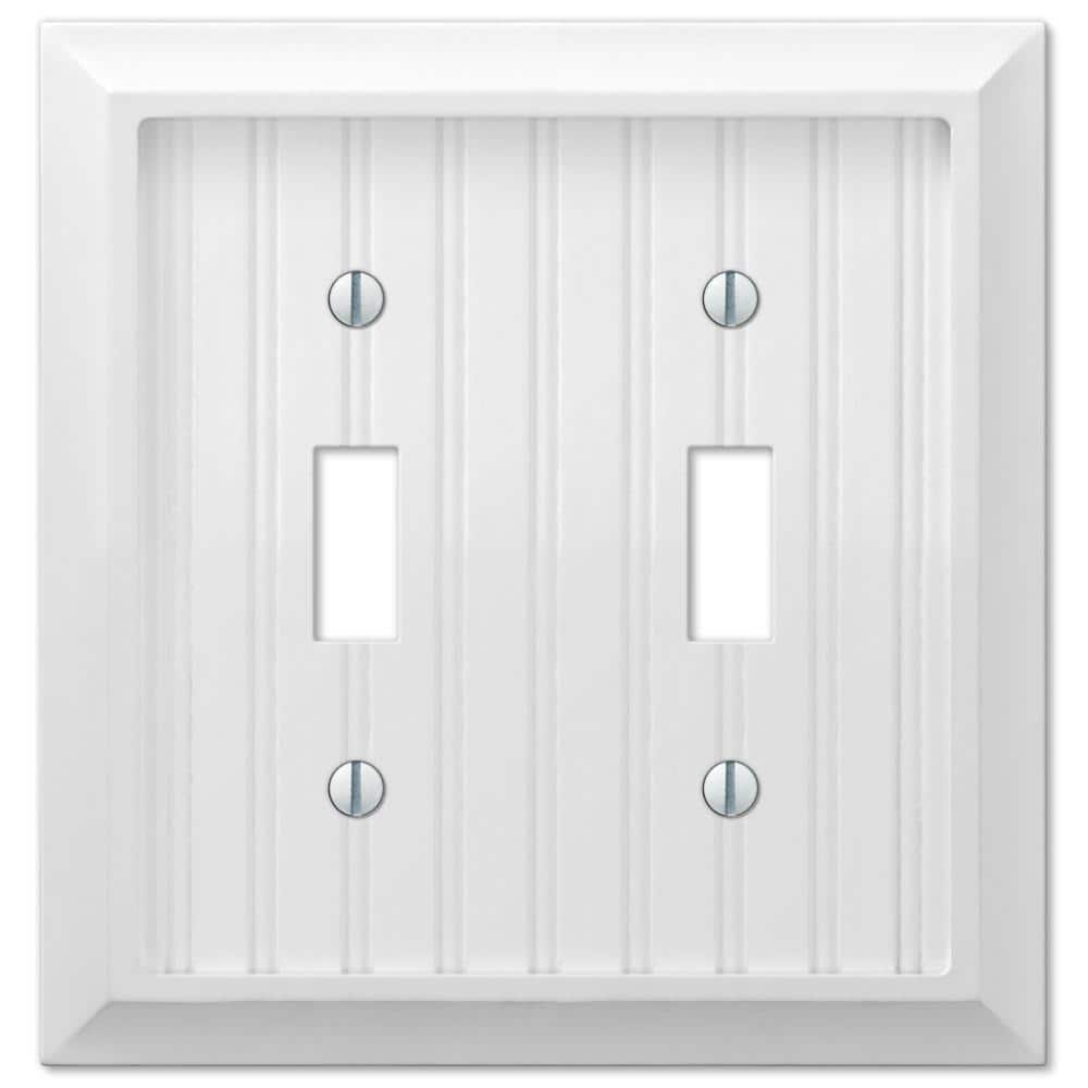 Cottage 2-Gang White Toggle BMC Wood Wall Plate price history on PriceWatchPro