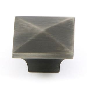 Cairo 1-1/4 in. Weathered Nickel Square Cabinet Knob