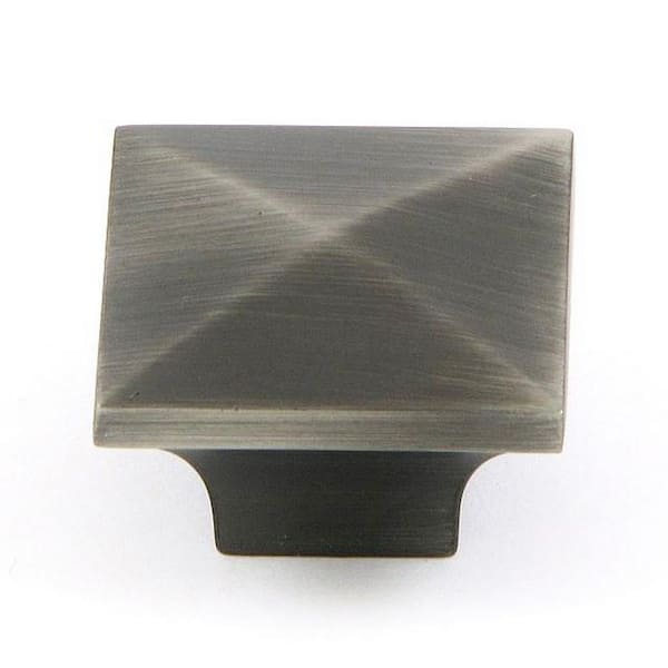 Stone Mill Hardware Cairo 1-1/4 in. Weathered Nickel Square Cabinet Knob (10-Pack)