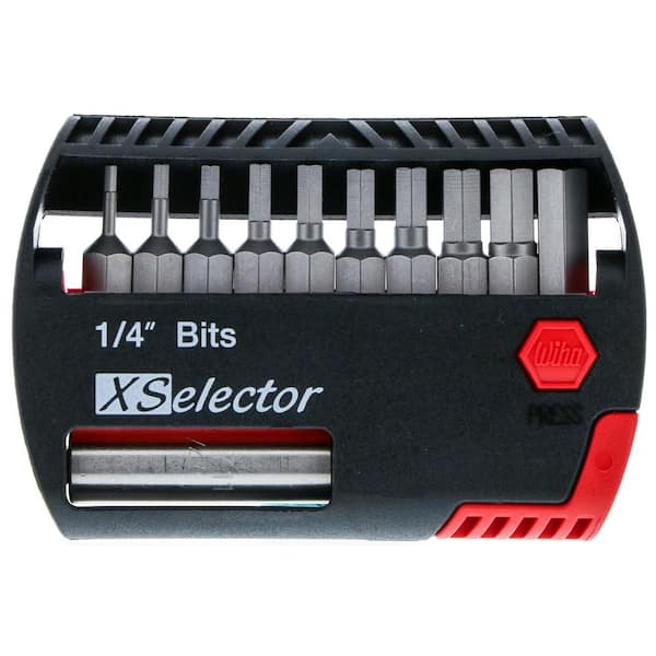 Hex XSelector and Magnetic Bit Holder Set-1/16-1/4 (11-Piece)