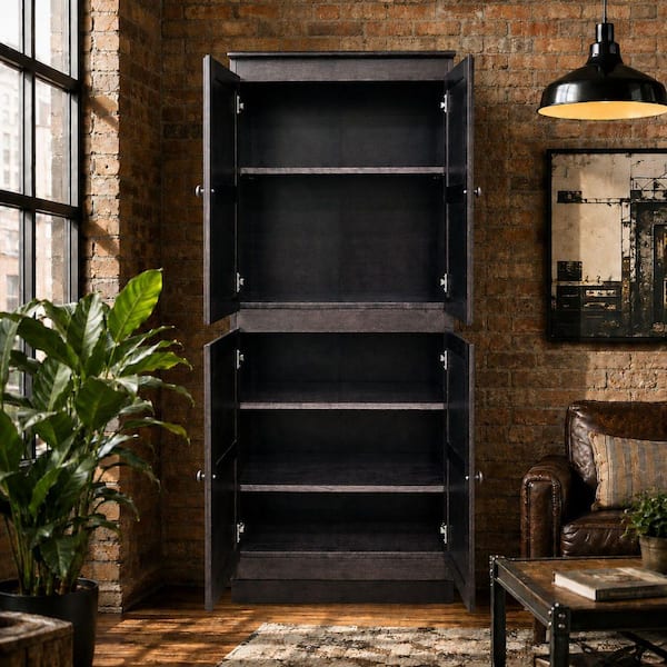 Concepts In Wood 72 in. Espresso Wood 5-shelf Standard Bookcase