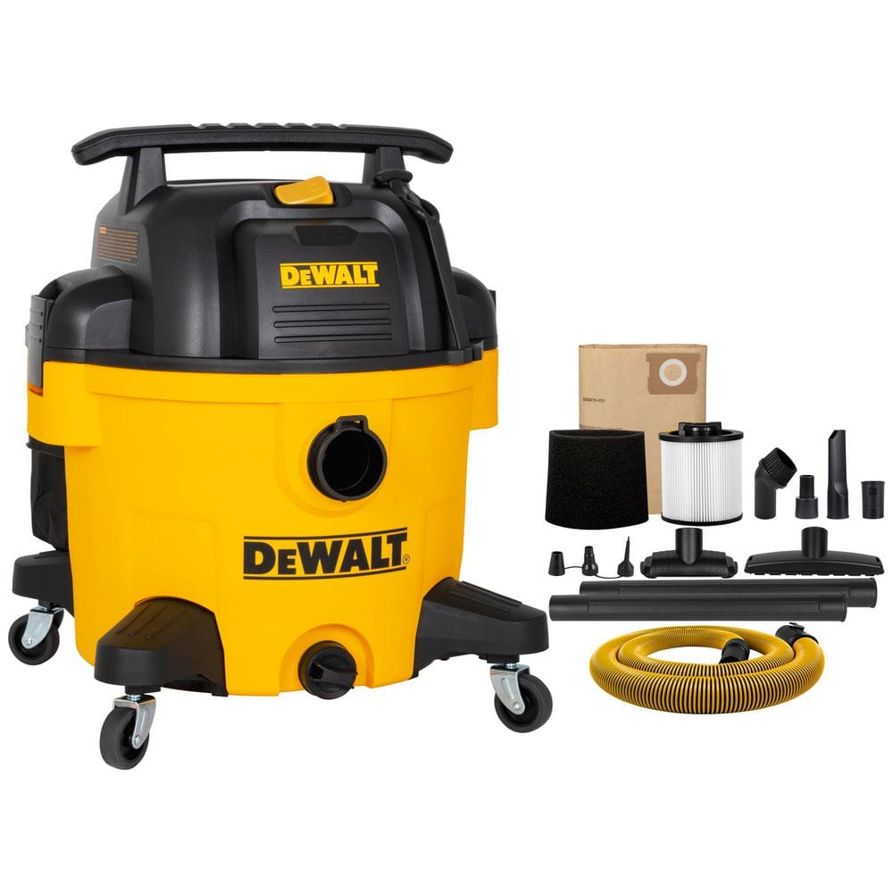 DEWALT 9 Gal. 5.0 HP Portable Wet/Dry Vacuum with Hose Accessories and Accessory Bag