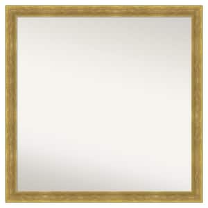 Angled Gold 33.25 in. x 33.25 in. Custom Non-Beveled Matte Wood Framed Bathroom Vanity Wall Mirror