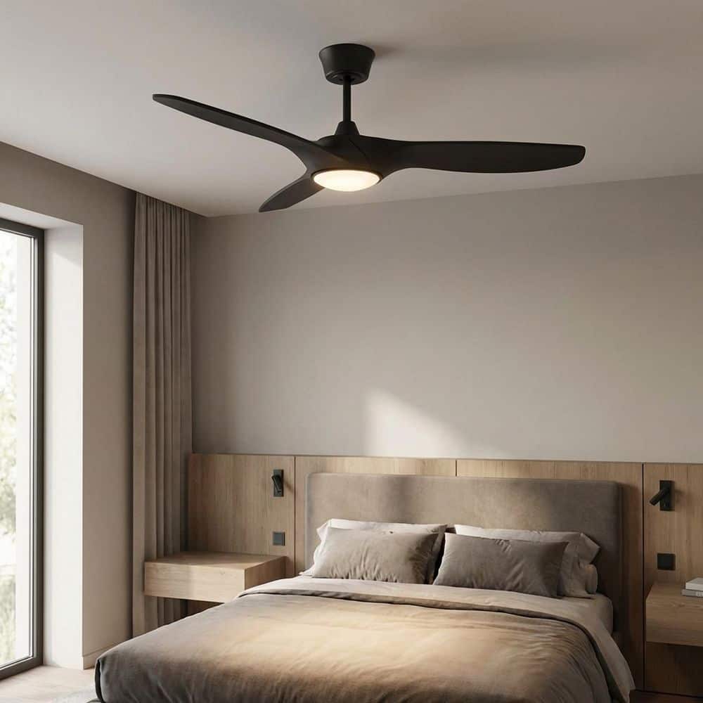 Selen 52 in. Midnight Black Downrod Mount Standard Indoor/Outdoor Smart LED Ceiling Fan with Remote Included price history on PriceWatchPro