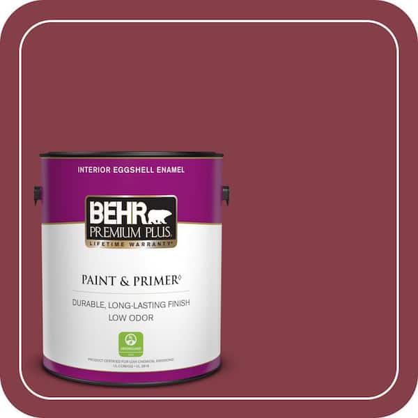 BEHR PREMIUM PLUS 1 gal. #S-H-120 Antique Ruby Eggshell Enamel Low Odor Interior Paint & Primer