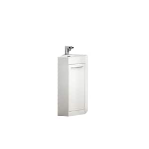 Coda 14 in. Vanity in White with Acrylic Vanity Top in White (Faucet Not Included)