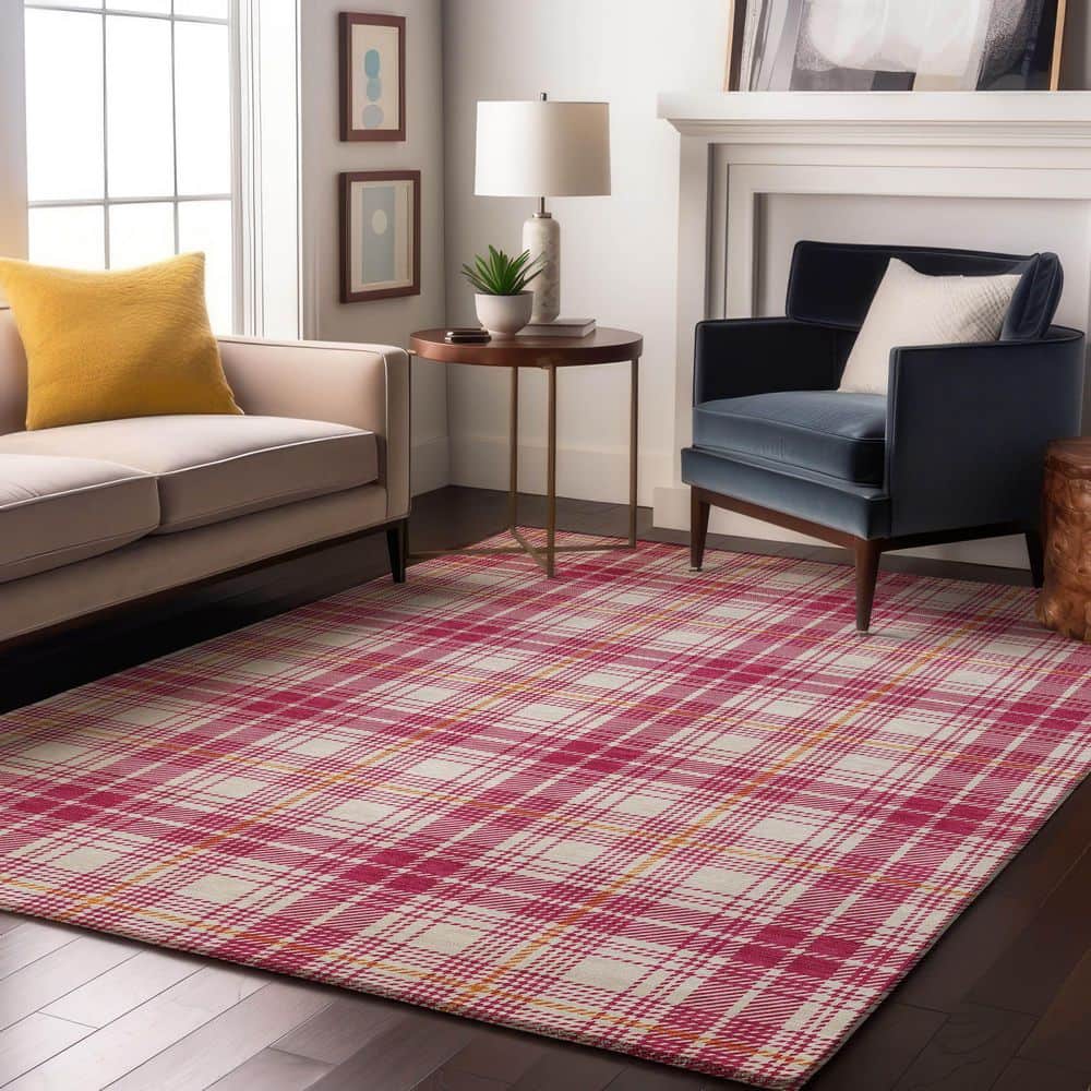 Mayfield Premium Machine Washable Abstract AMF993 Blush 3 ft. x 4 ft. Area Rug price history on PriceWatchPro
