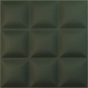19 5/8 in. x 19 5/8 in. Classic EnduraWall Decorative 3D Wall Panel, Satin Hunt Club Green (Covers 2.67 Sq. Ft.)