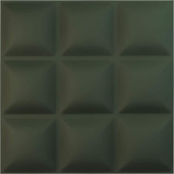 Ekena Millwork 19 5/8 in. x 19 5/8 in. Classic EnduraWall Decorative 3D Wall Panel, Satin Hunt Club Green (12-Pack for 32.04 Sq. Ft.)