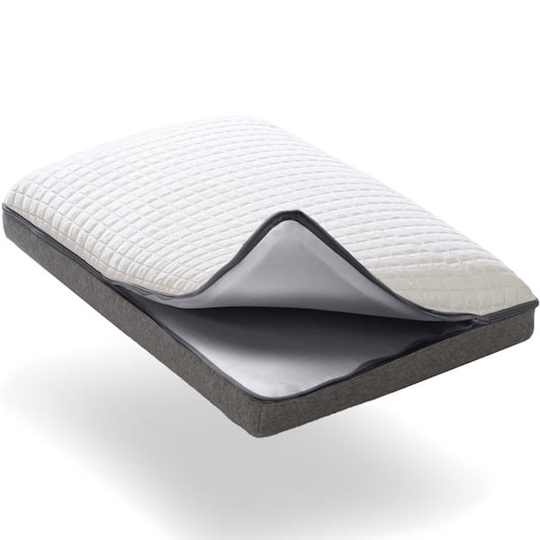 wavveUziz 2-in-1 Adjustable Cooling Medium Firm Memory Foam Standard Pillow