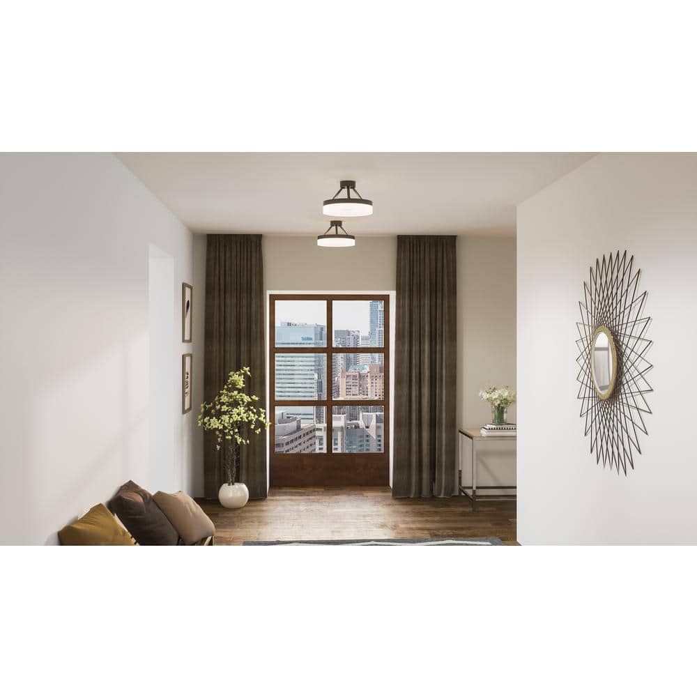 Cohen Halo Glow LED Semi-Flush Mount in Oil-Rubbed Bronze