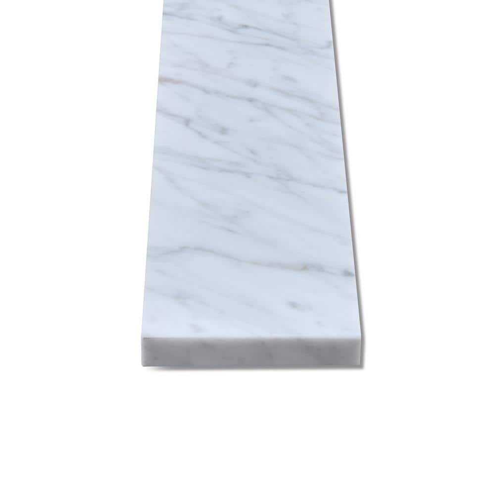 30 Inch White Carrara Marble Vanity Backsplash
