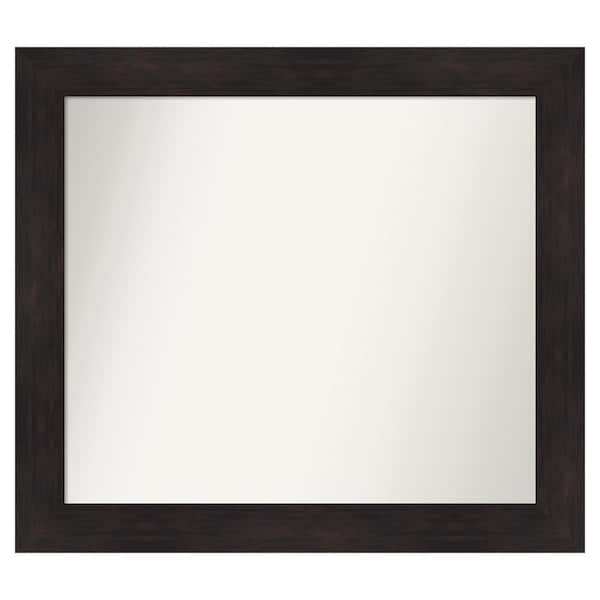 Amanti Art Furniture Espresso 35.75 in. x 31.75 in. Custom Non-Beveled Satin Recyled Polystyrene Bathroom Vanity Wall Mirror