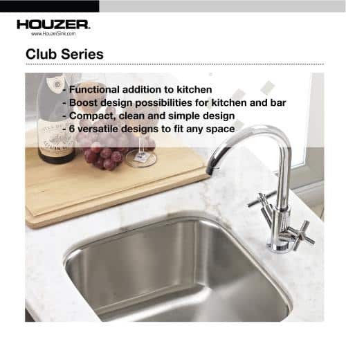 Compact Stainless Steel Undermount Bar Prep Sink with Basket Strainer