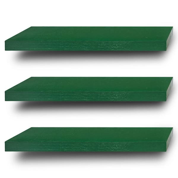 Unbranded 17 in. W x 6.7 in. D Wood Floating Decorative Wall Shelf Set of 3
