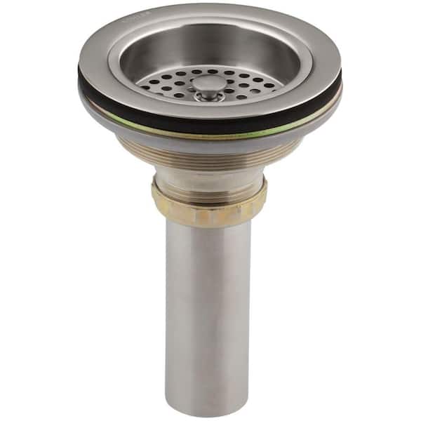 KOHLER Duostrainer 4-1/2 in. Sink Strainer with Tailpiece in Vibrant Stainless