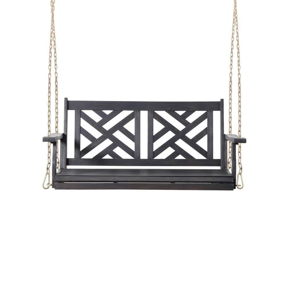 49.25 in. Seats 2-People Wood Patio Swing Porch Swing