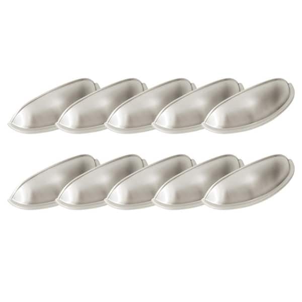 Design House West Side 3 in. Center-to-Center Satin Nickel Cup Cabinet Pull Value Pack (10 per Pack)