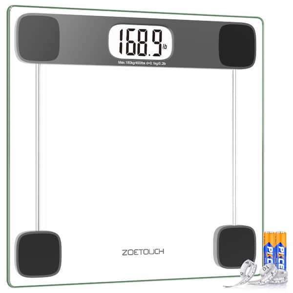 Aoibox Digital Bathroom Scale with Large Display in Clear