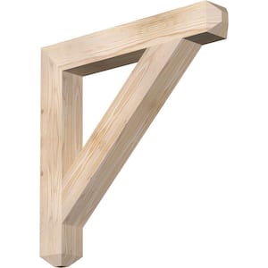 3.5 in. x 26 in. x 26 in. Douglas Fir Traditional Craftsman Smooth Bracket