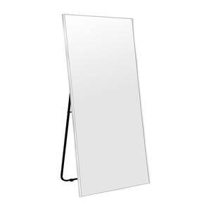32 in. W. x 71.2 in. H Modern Rectangle Aluminum Alloy Full Length Mirror Sliver Wall Mirror/Floor Mirror