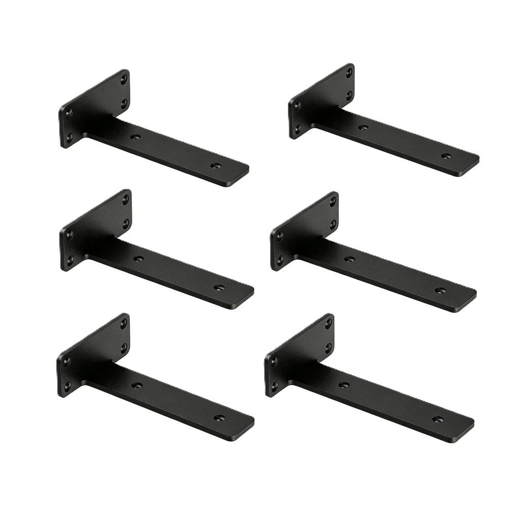 6-Pack 14 in. L Black Floating Shelf Brackets, Heavy Duty Industrial Shelf Bracket for Shelves Support DIY price history on PriceWatchPro