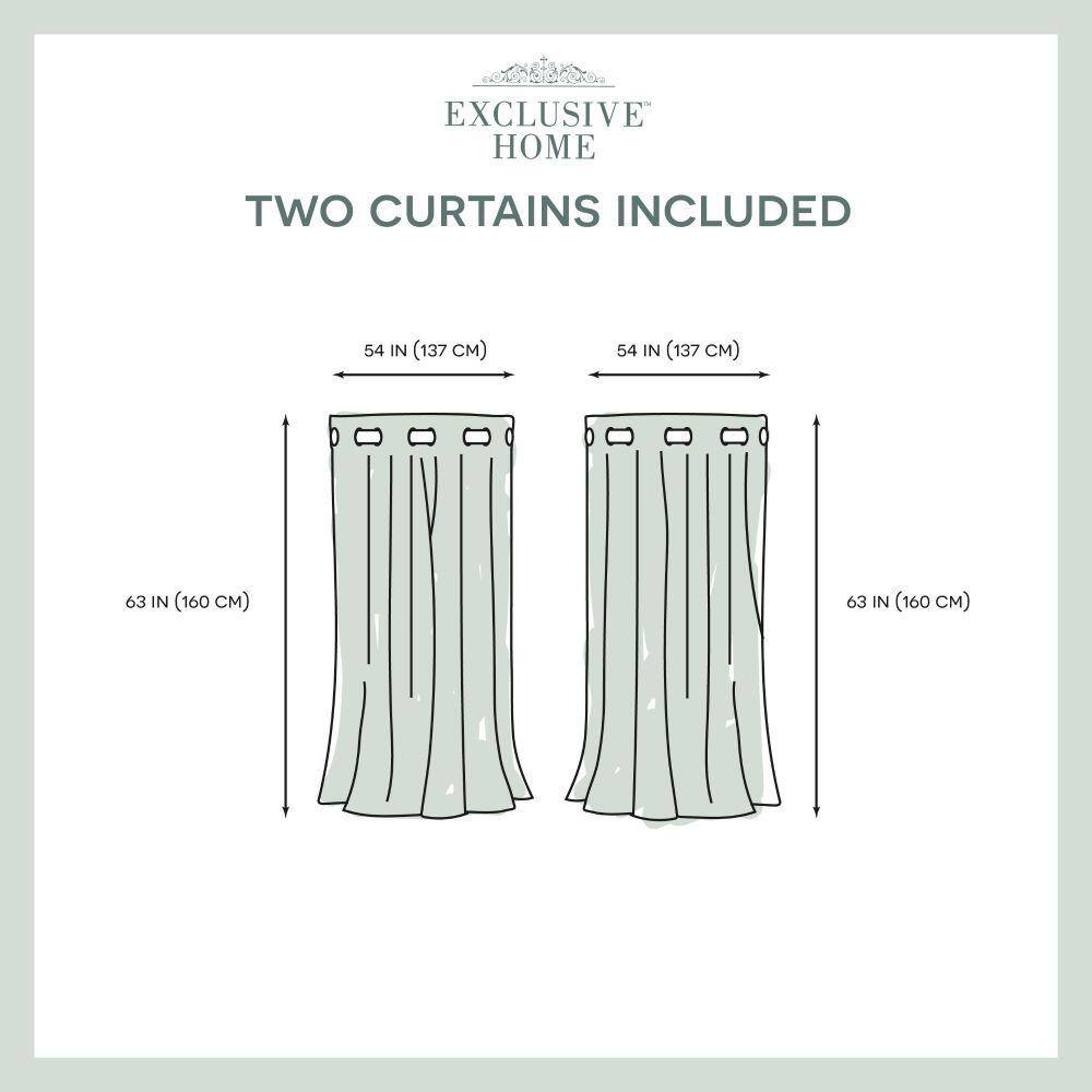 Dove Grey Light-Filtering Linen Grommet Curtain Panels, 54"x63"