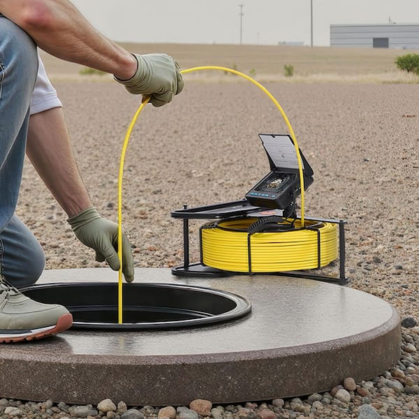 Sewer Camera 164 ft./50m 4.3 in. Drain Inspection Camera IP68 Waterproof Snake Plumbing Camera with Lights