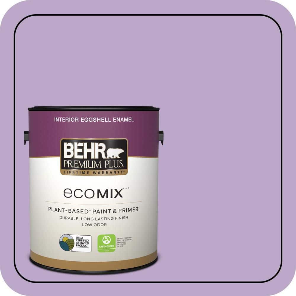 1 gal. #M570-4 Cyber Grape Eggshell Enamel EcoMix Plant-Based Interior Paint & Primer price history on PriceWatchPro