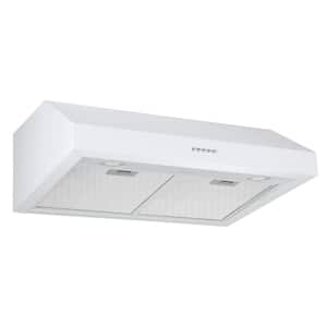 30 in. 440 CFM Ducted Under Cabinet Range Hood in White with LED Lights