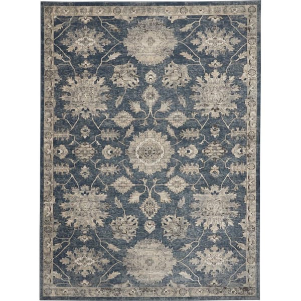 Concerto Blue/Beige 9 ft. x 12 ft. Persian Farmhouse Area Rug