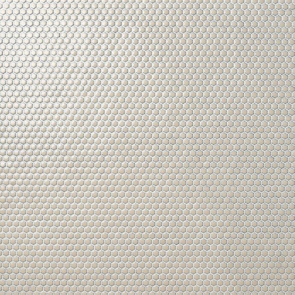 Ivy Hill Tile Bliss Edged Hexagon Custard 10.03 in. x 11.61 in. Polished Porcelain Floor and Wall Mosaic Tile (0.80 Sq. Ft./Each)