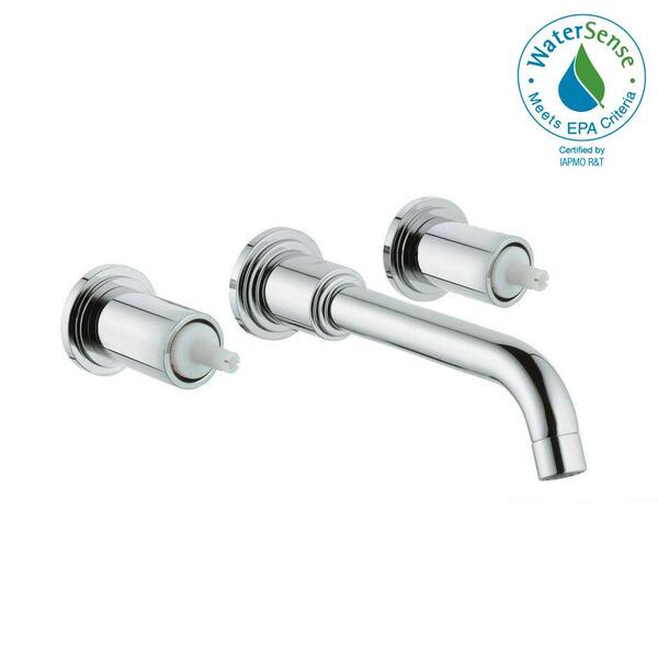 GROHE Atrio 2-Handle Wall Mount Bathroom Faucet in StarLight Chrome (Handles Sold Separately)