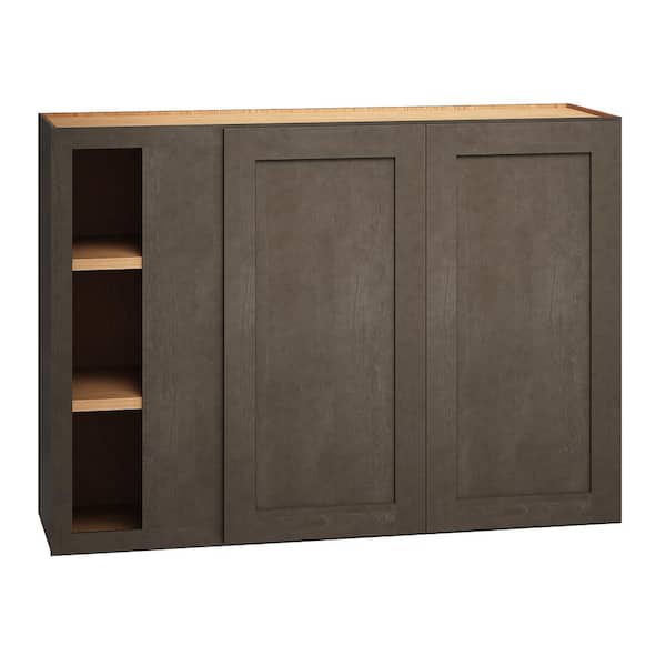 QuickShip Cottage 42 in. W x 12 in. D x 30 in. H Assembled Plywood Wall Corner Blind Kitchen Cabinet in Fieldstone