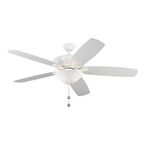 Colony Super Max Plus 60 in. Indoor/Outdoor Matte White Ceiling Fan with Light Kit