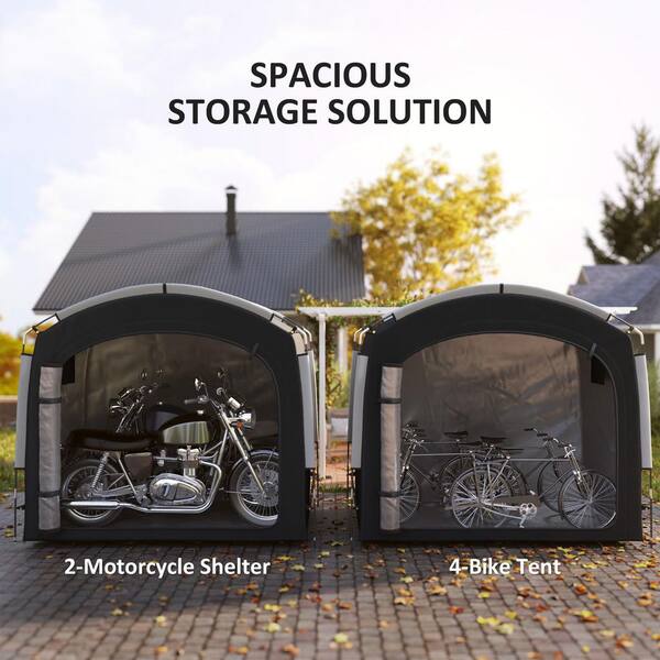 Outsunny 6.7 ft. x 4.9 ft. Bike Storage Tent, Portable